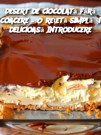 Desert de ciocolată fără coacere – O rețetă simplă și delicioasă Introducere