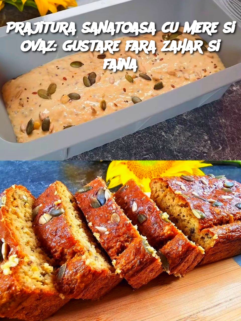 Prajitura sanatoasa cu mere si ovaz: gustare fara zahar si faina