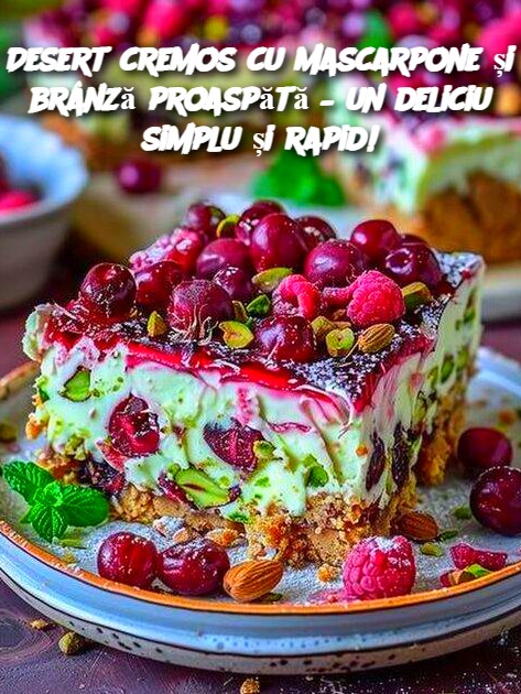 Desert cremos cu mascarpone și brânză proaspătă – un deliciu simplu și rapid!