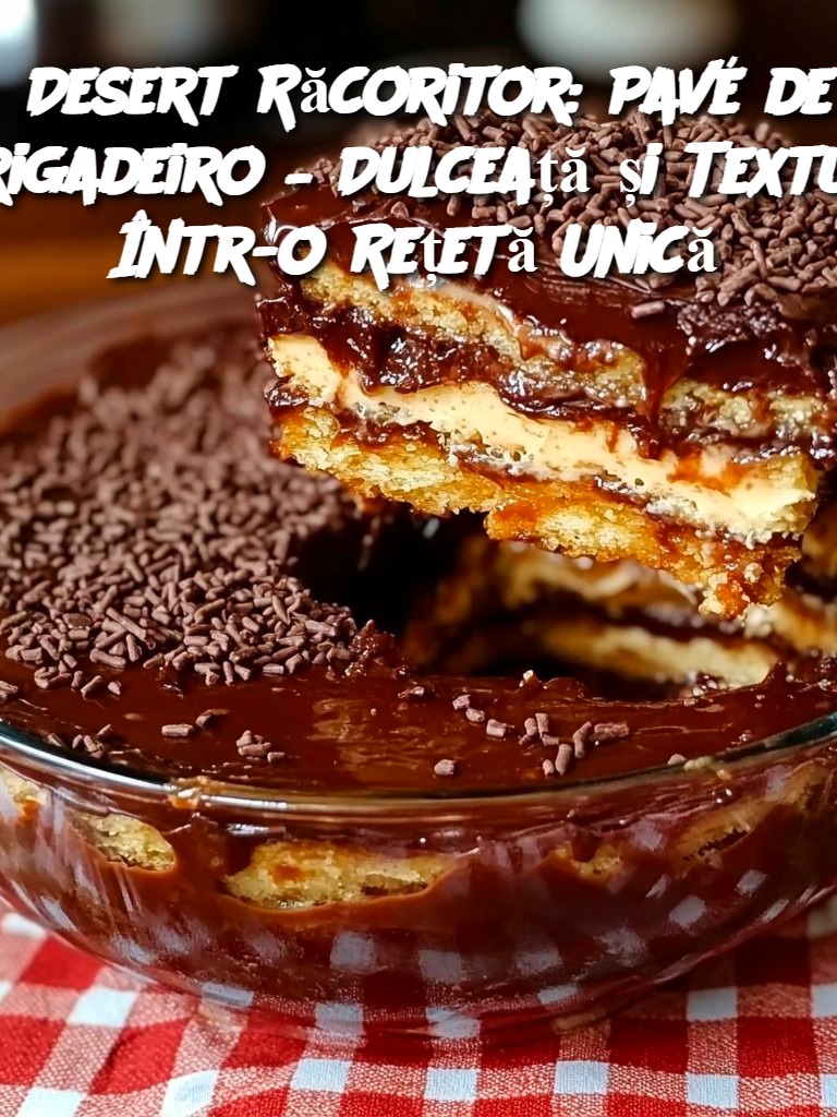 Desert Răcoritor: Pavé de Brigadeiro – Dulceață și Texturi Într-o Rețetă Unică